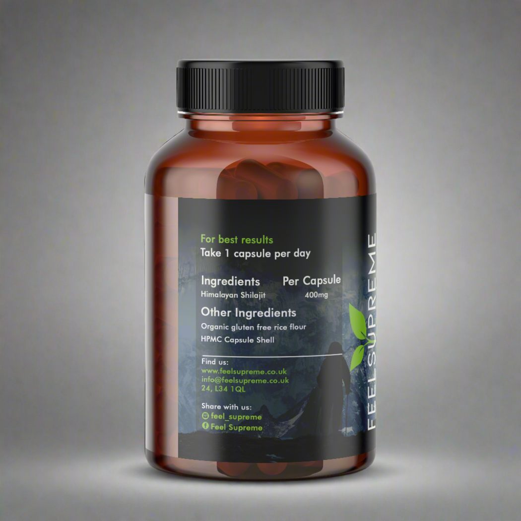 Feel Supreme - Himalaya Shilajit kapslar | 80+ mineraler